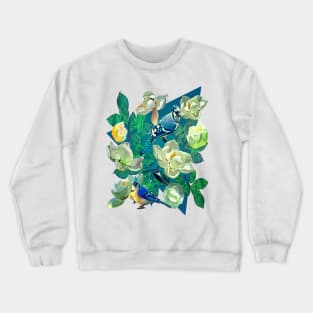 Blue Jays and Magnolias Crewneck Sweatshirt